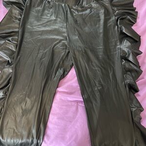 Fashion Nova Black Ruffle Pants